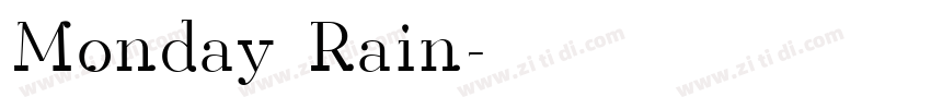 Monday Rain字体转换